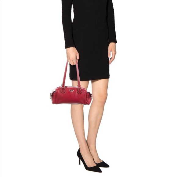 Prada lambskin bag (Vitello Heavy in Cerise) - Picture 8 of 8